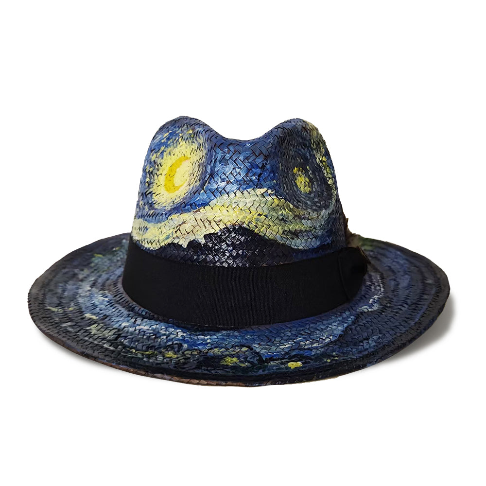Van Gogh Starry Sky Haute Couture Hand-Painted Straw Hat