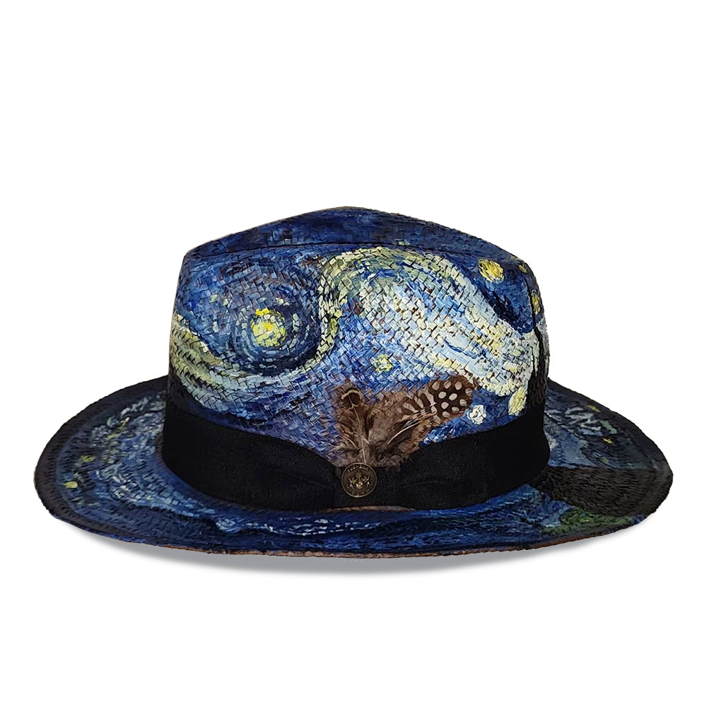 Van Gogh Starry Sky Haute Couture Hand-Painted Straw Hat