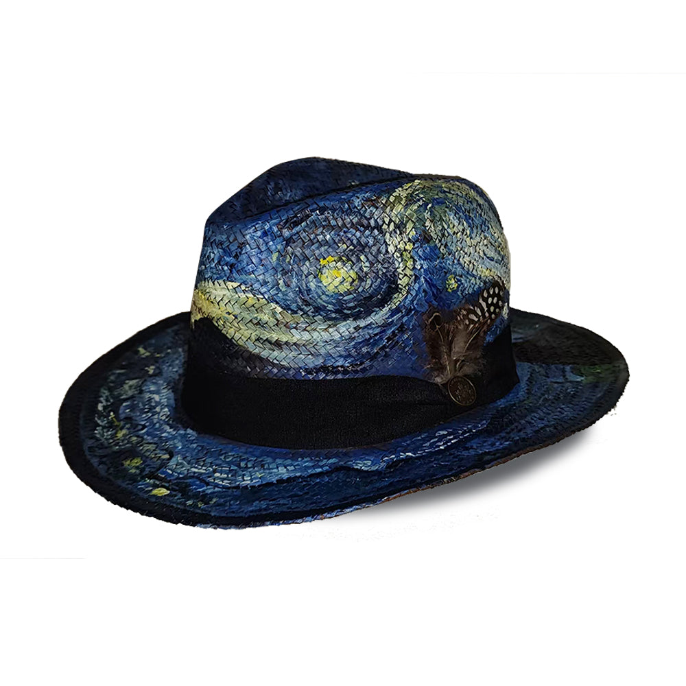 Van Gogh Starry Sky Haute Couture Hand-Painted Straw Hat