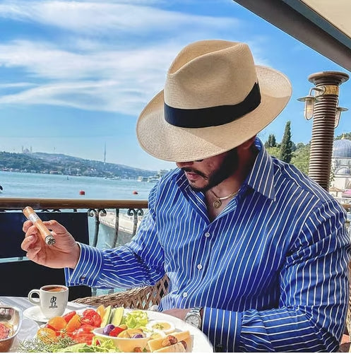 Can Be Rolls Up For Packing -Panama Hat-Safari
