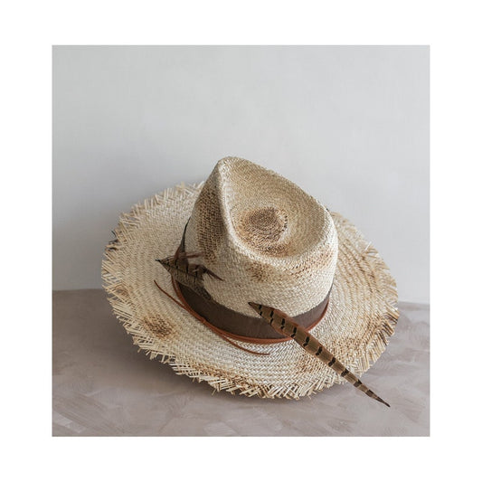 Grilled Raffia Straw Fedora