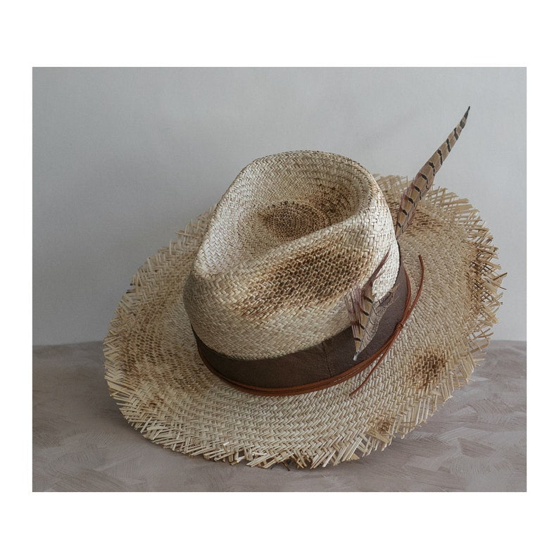 Grilled Raffia Straw Fedora