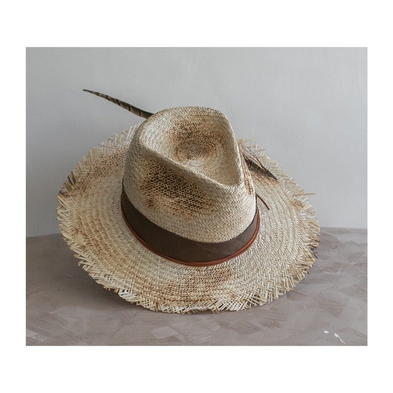 Grilled Raffia Straw Fedora