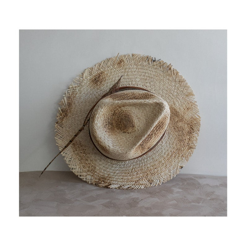 Grilled Raffia Straw Fedora