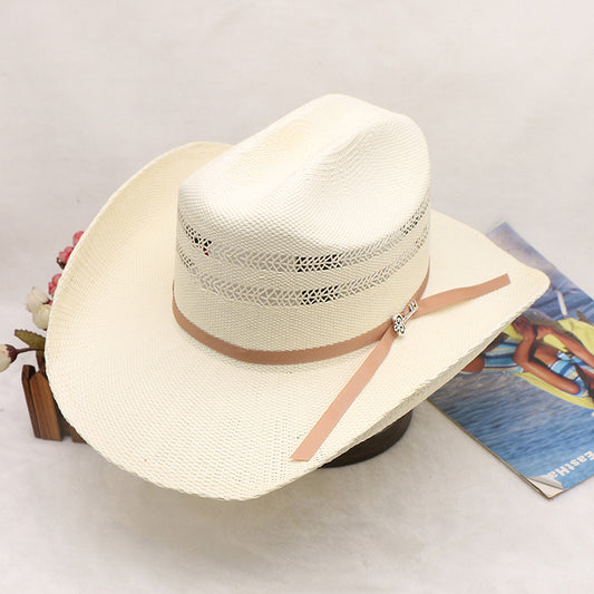 Openwork Woven Knight Curled Straw Hat