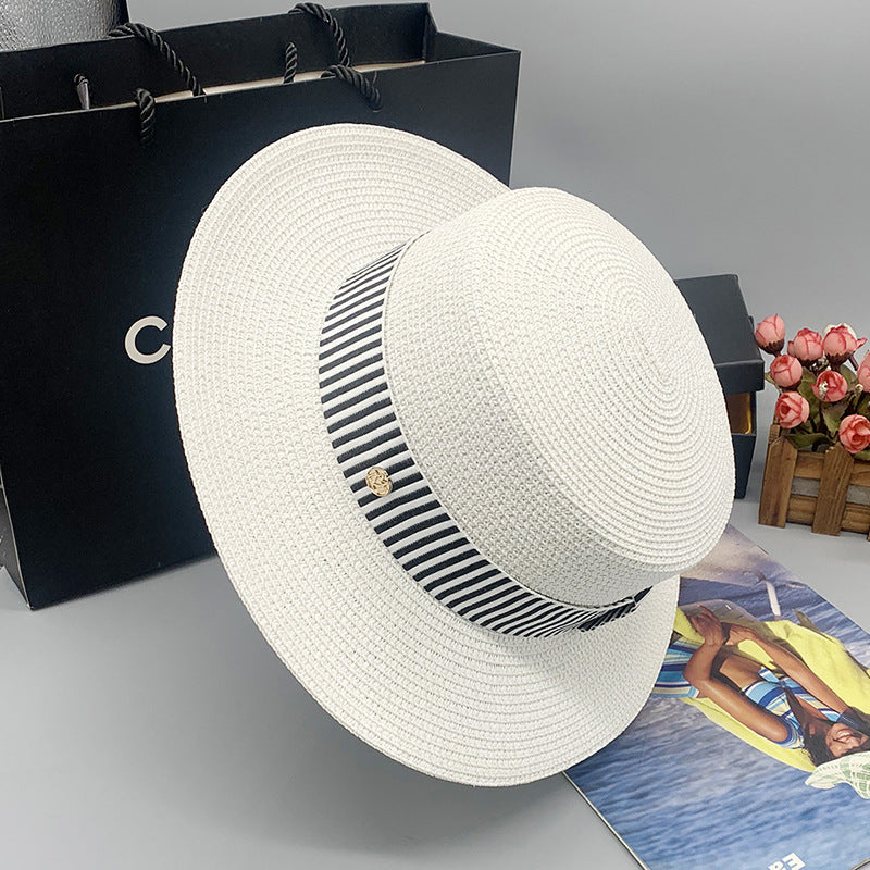 Densely Woven Wide Brim Straw Hat