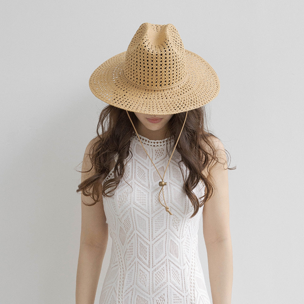 Hand-woven hollow outdoor fashion straw hat