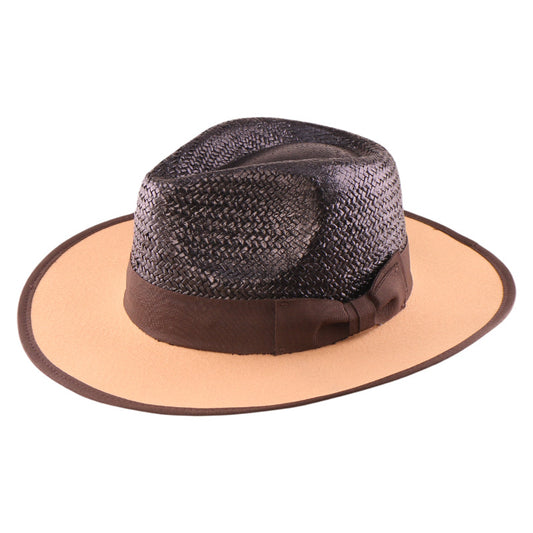 Two-tone Panama Straw Hat