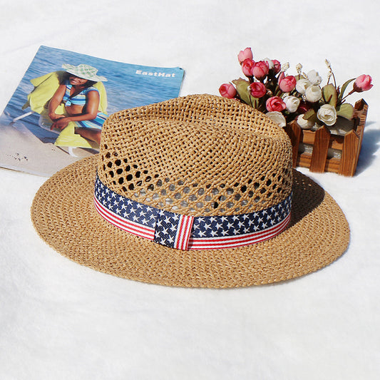 Hand-woven Flower-Patterned Hollow High-end Straw Hat