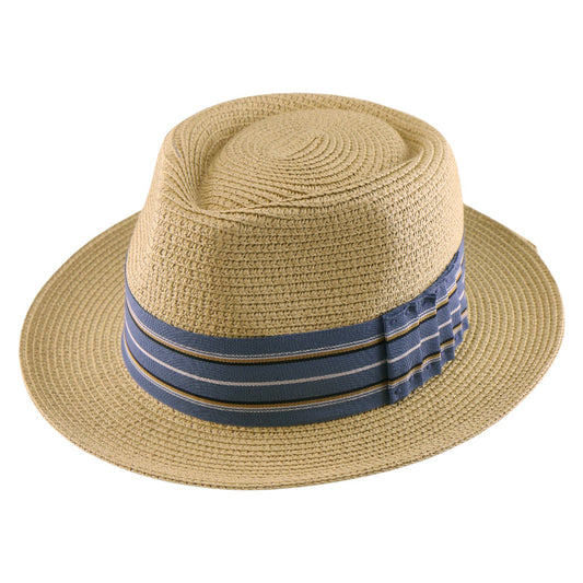 Handmade Striped Jazz Woven Straw Hat