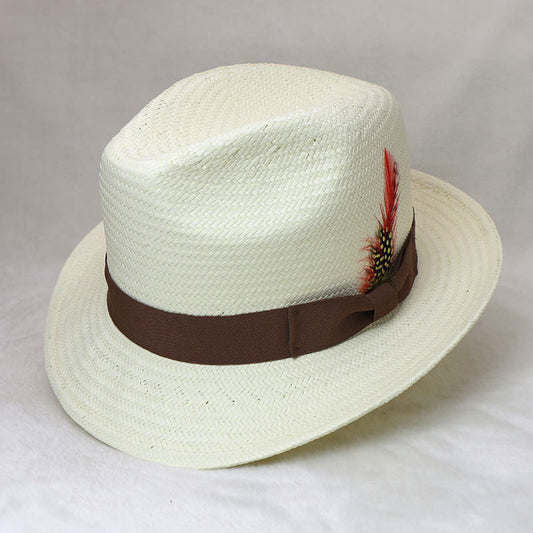 Fine Hand-woven High-end Feather Straw Hat