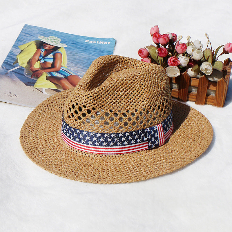 Hand-woven Flower-Patterned Hollow High-end Straw Hat