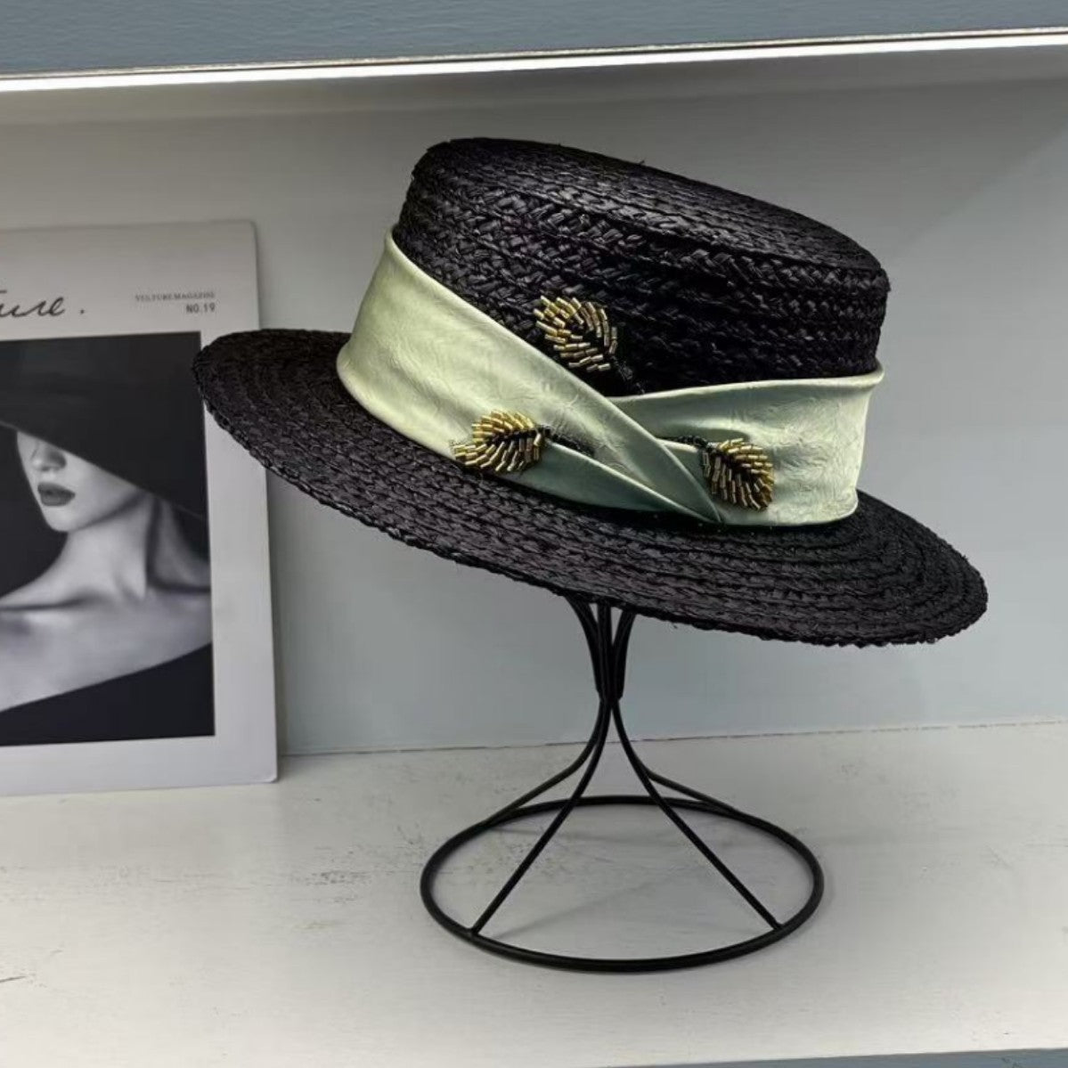 French Handmade Raffia Straw Hat