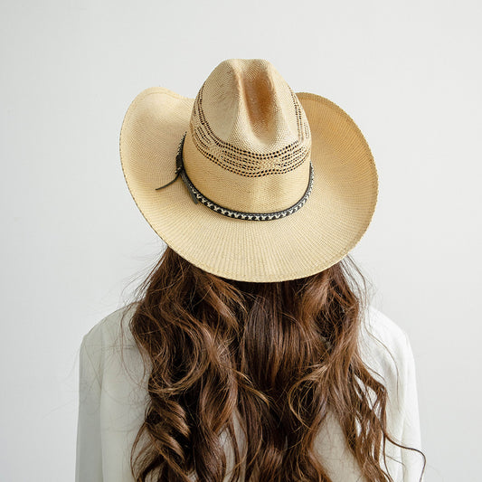 Roll-over Brim Stylish Straw Hat