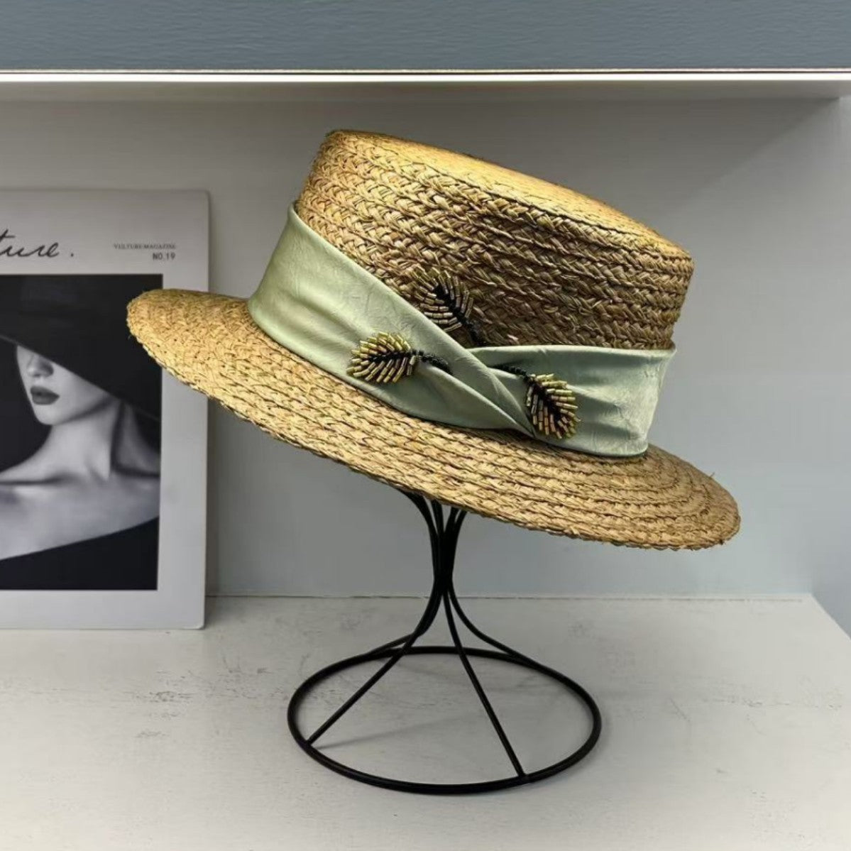 French Handmade Raffia Straw Hat
