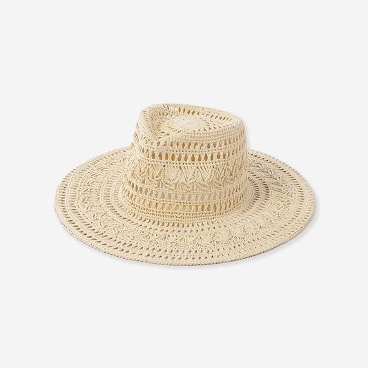 Hand-woven Pattern Hollow Straw Hat