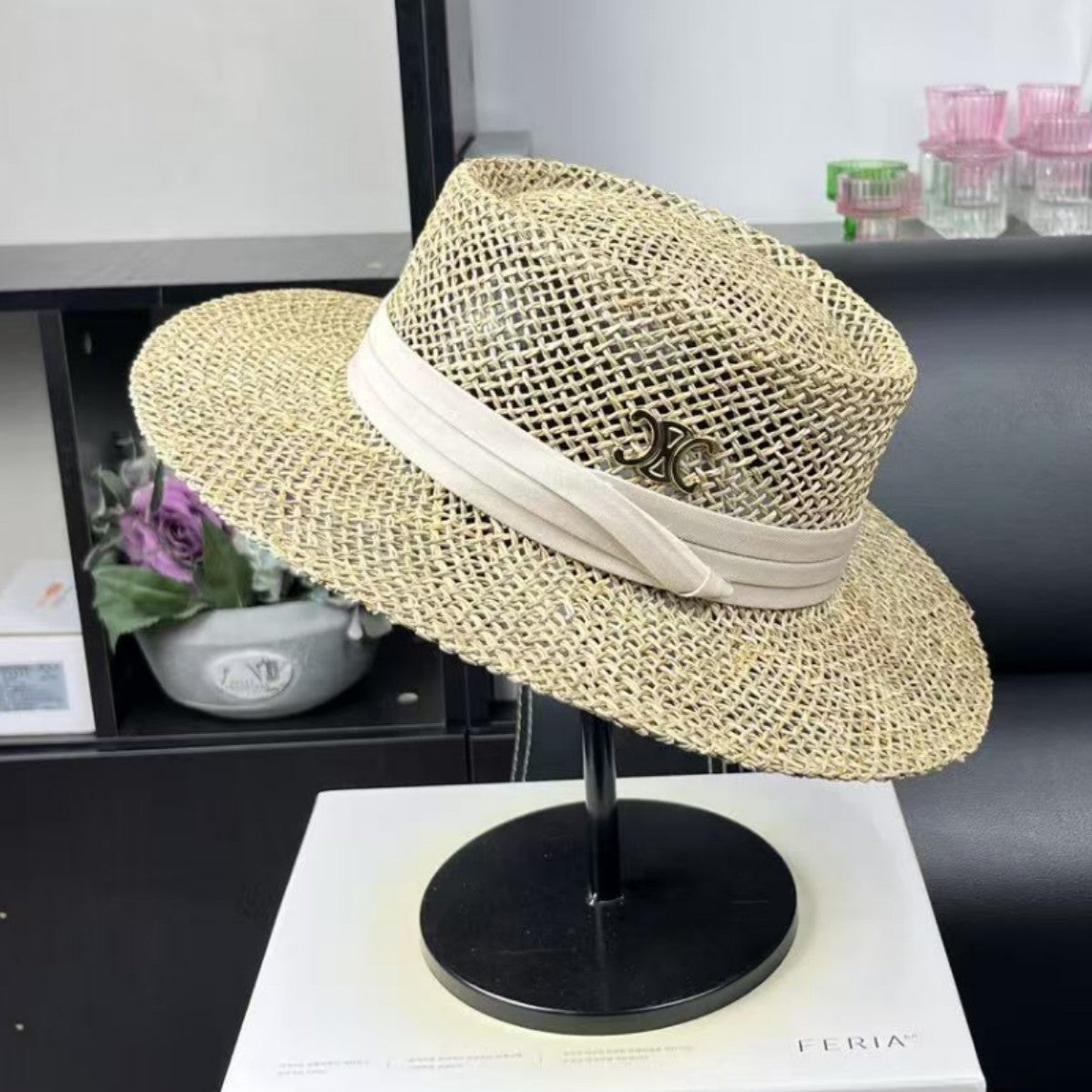 Arc de Triomphe Hand-woven Wide-brimmed Straw Hat