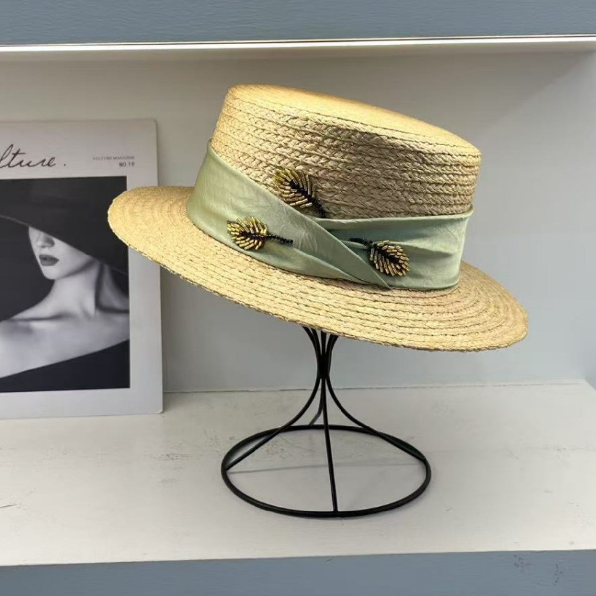 French Handmade Raffia Straw Hat