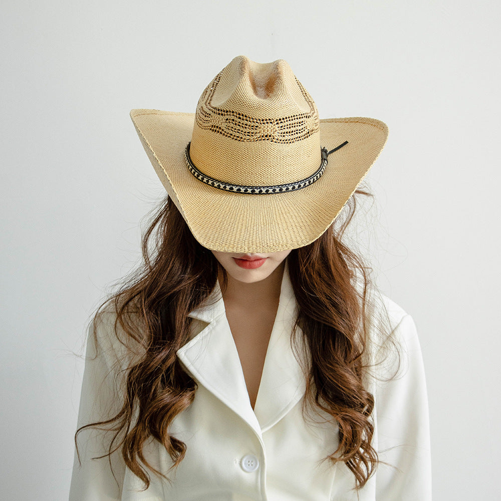 Roll-over Brim Stylish Straw Hat