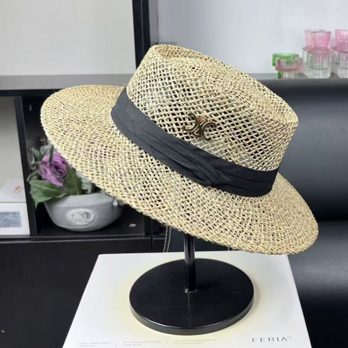 Arc de Triomphe Hand-woven Wide-brimmed Straw Hat