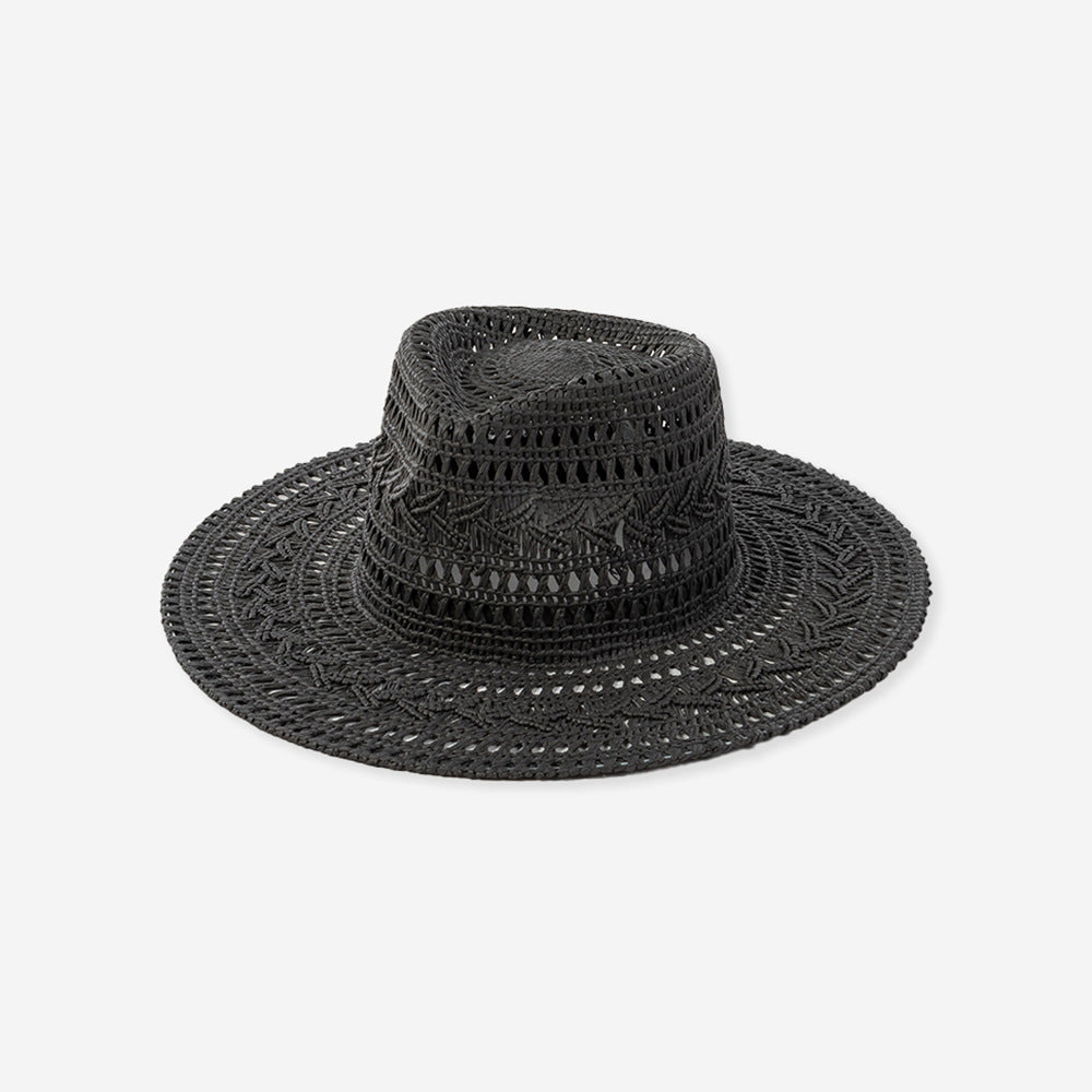 Hand-woven Pattern Hollow Straw Hat