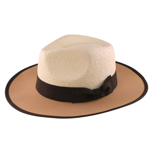 Two-tone Panama Straw Hat