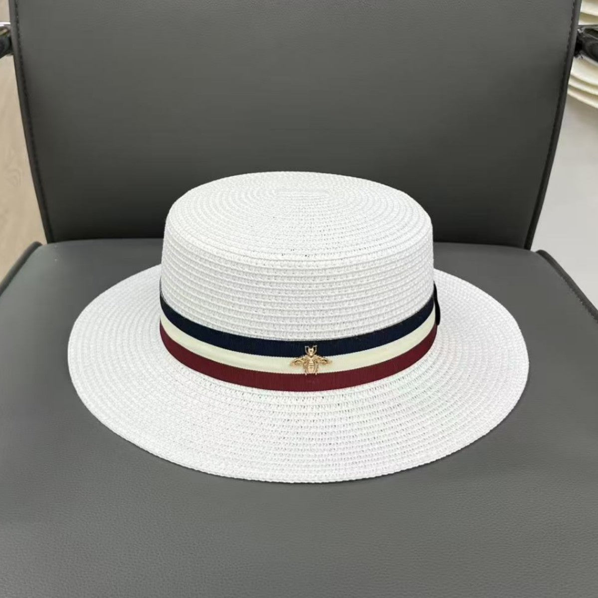 French Bee Hand-woven Straw Hat