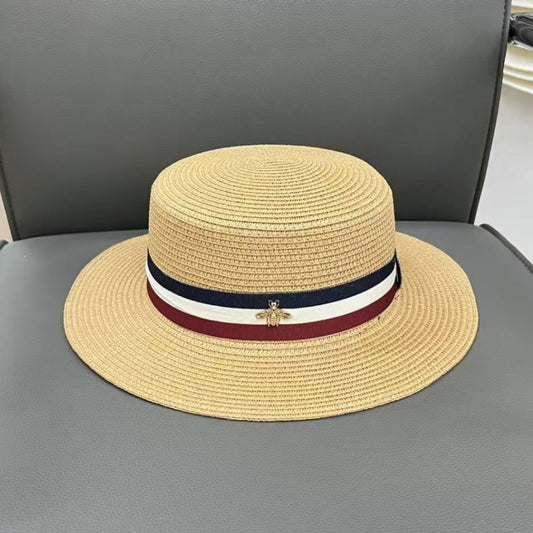 French Bee Hand-woven Straw Hat