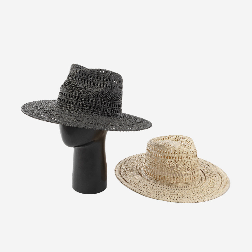 Hand-woven Pattern Hollow Straw Hat