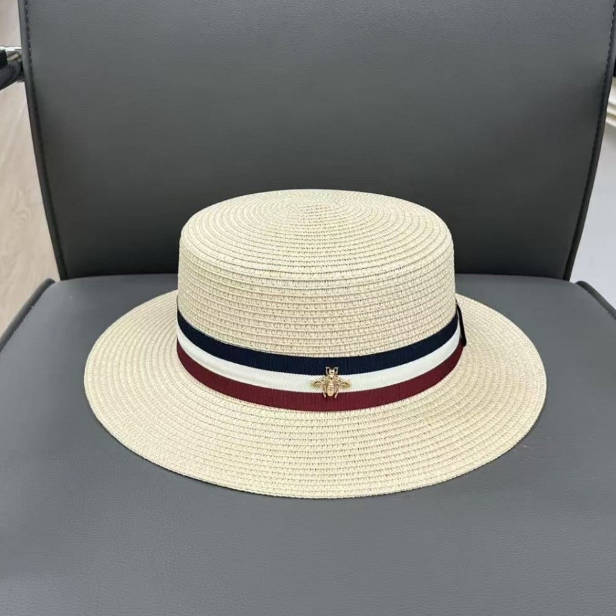 French Bee Hand-woven Straw Hat