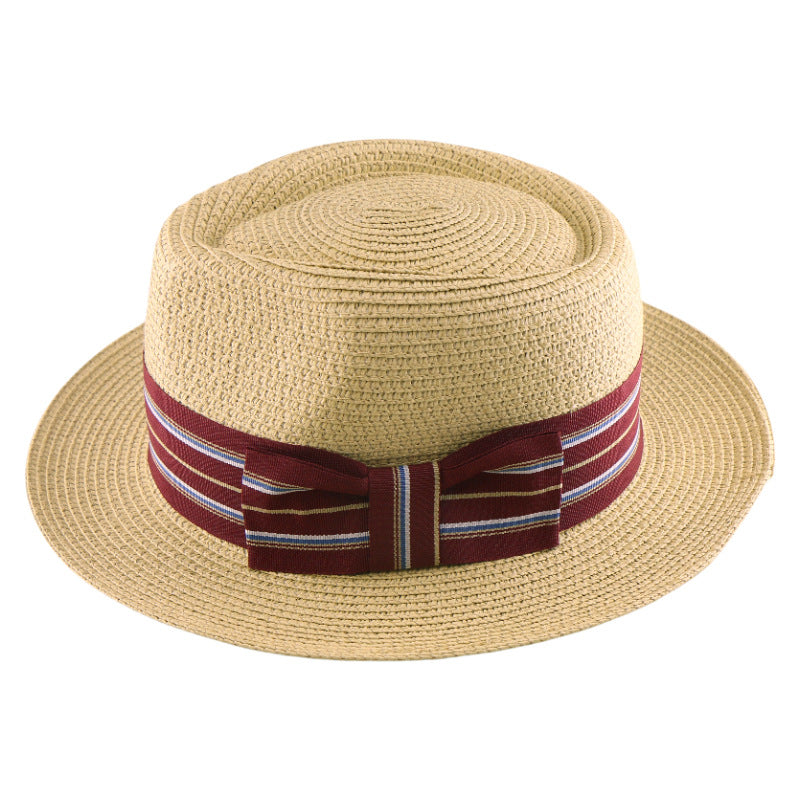 Handmade Striped Jazz Woven Straw Hat