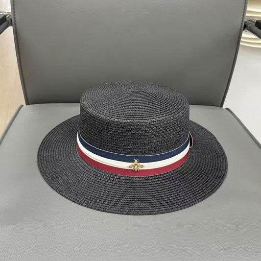 French Bee Hand-woven Straw Hat