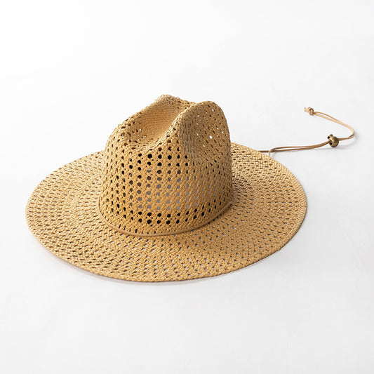 Hand-woven hollow outdoor fashion straw hat