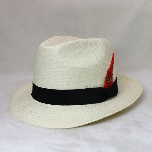 Fine Hand-woven High-end Feather Straw Hat