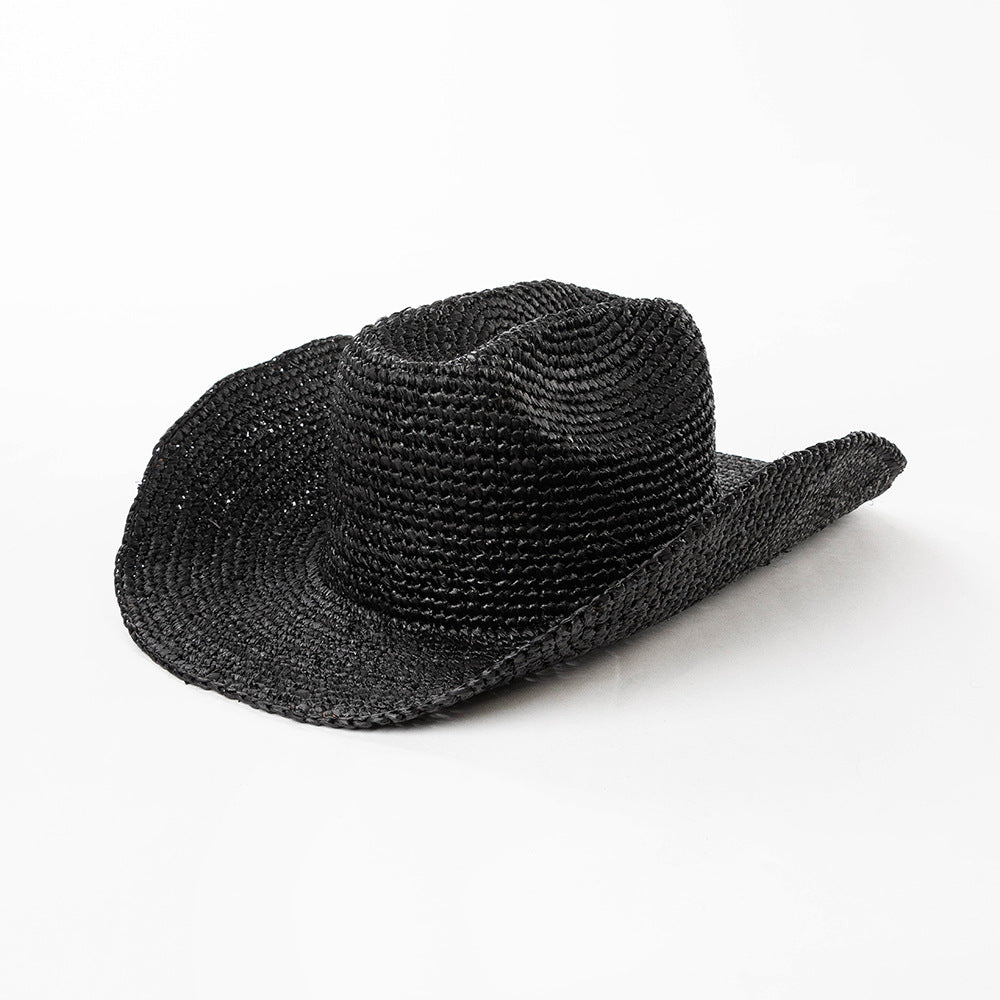 Hand Crocheted Raffia Straw Hat