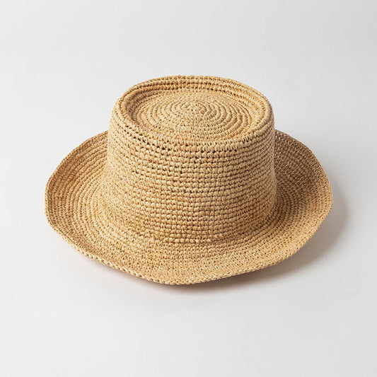 Handmade Crochet Raffia Bucket Hat