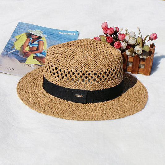 Hand-woven Flower-Patterned Hollow High-end Straw Hat