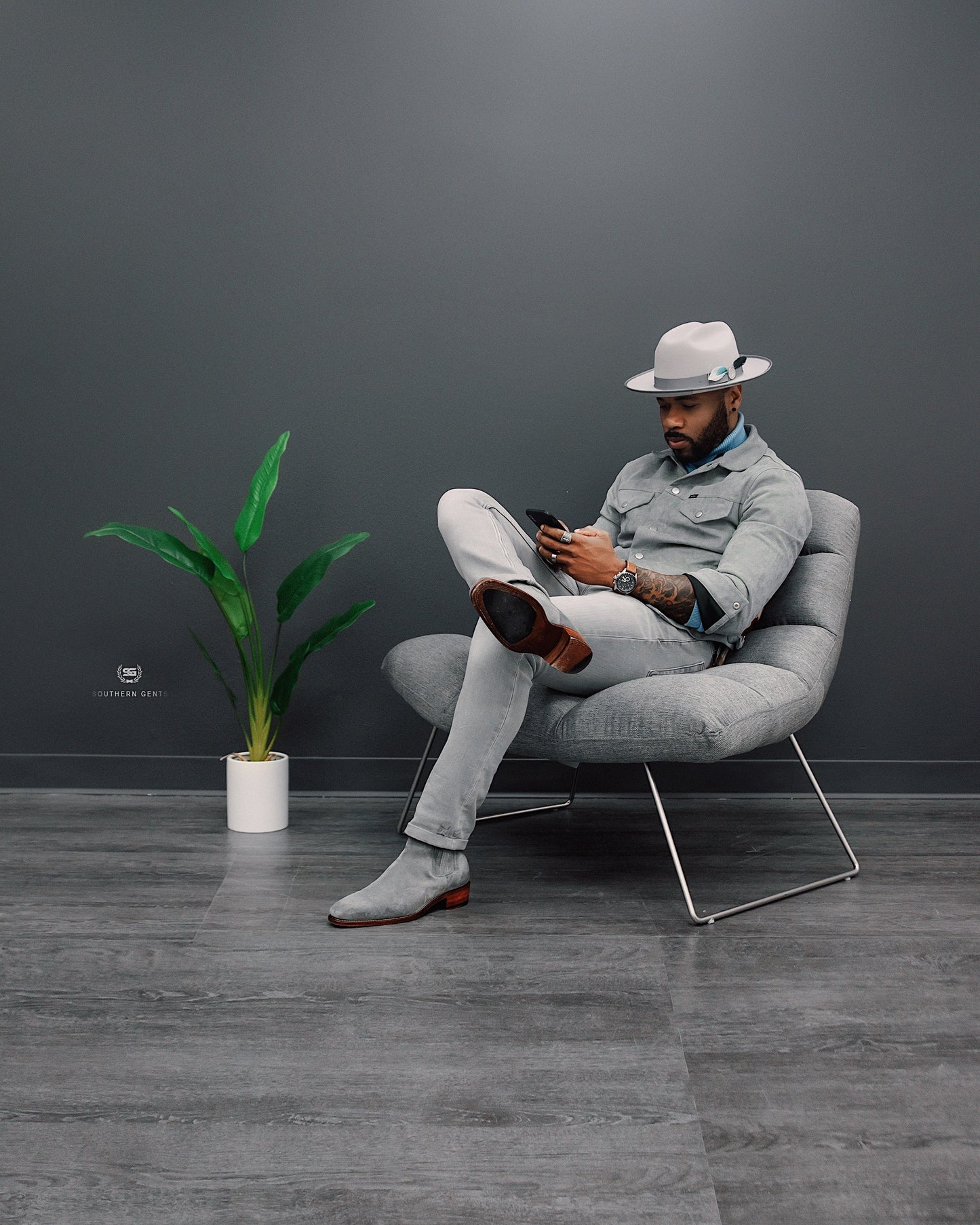 Miller Ranch Fedora Hat - Platinum