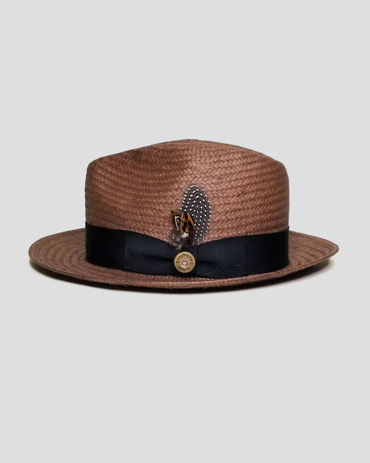 SG Straw Trilby Fedora Hat – Coffee