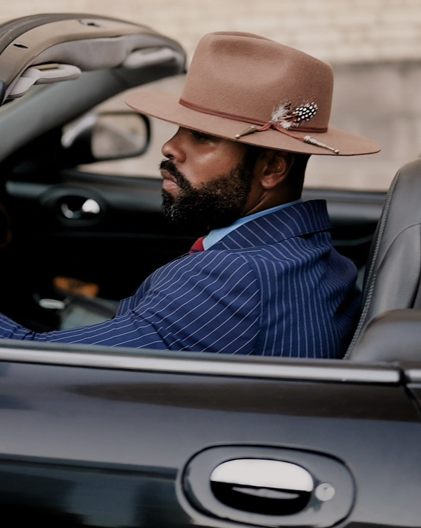 Lone Star Fedora Hat - Walnut