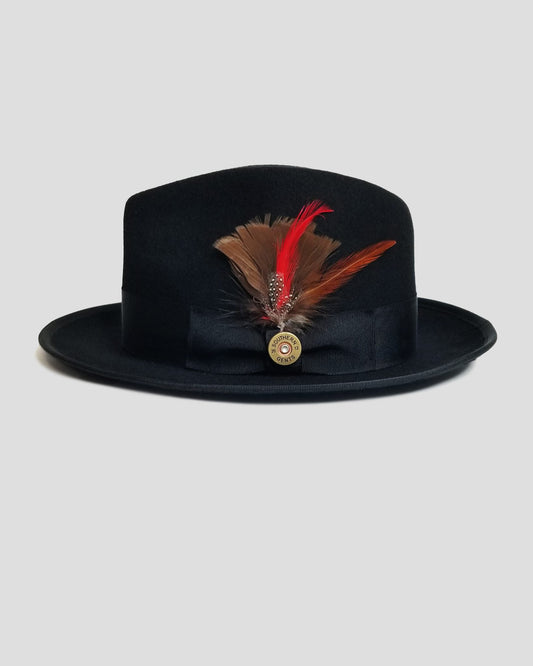 Trilby Fedora Hat – Black