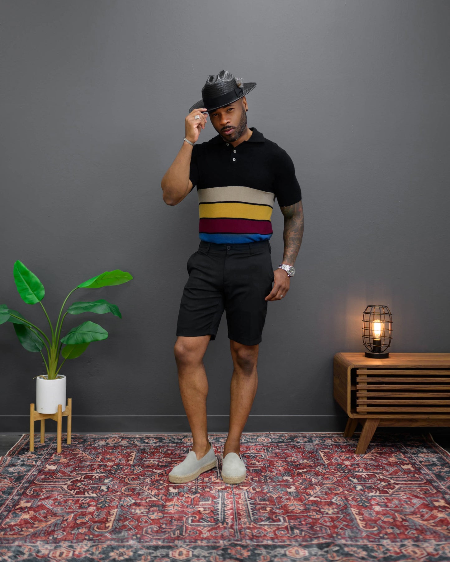 Miller Ranch Straw Fedora Hat - Ebony