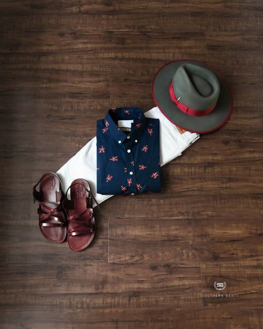 Ferguson Fedora Hat - Slate + Burgundy