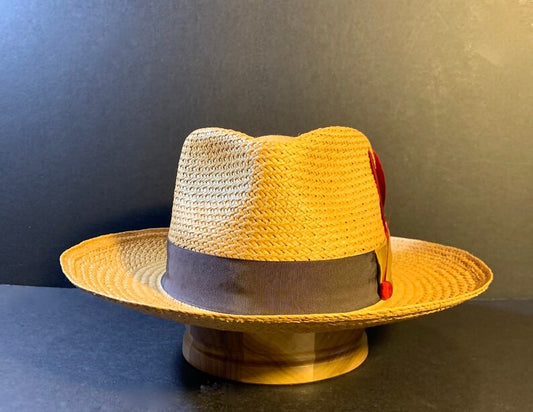 Panama Brown/Tan Hat New Straw Custom Made Fedora