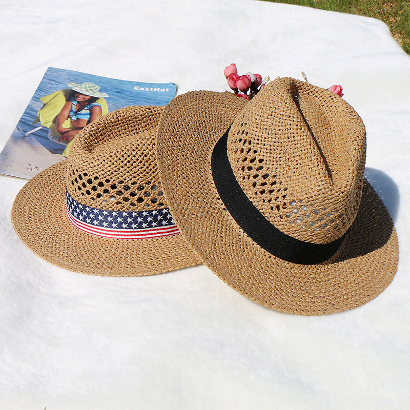 Hand-woven Flower-Patterned Hollow High-end Straw Hat