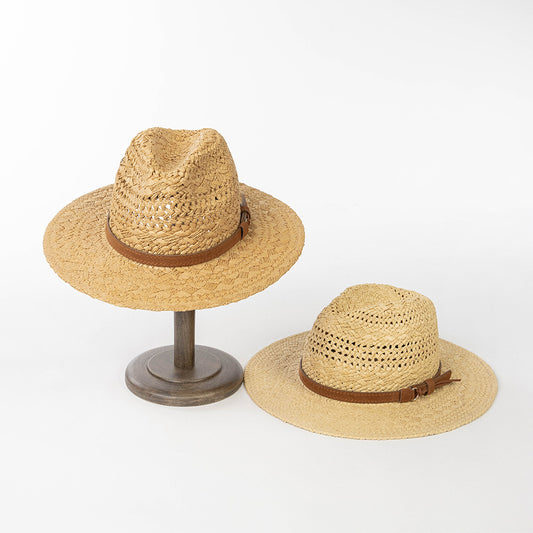 Fashionable Casual Hollow Pattern Wide Brim Straw Hat