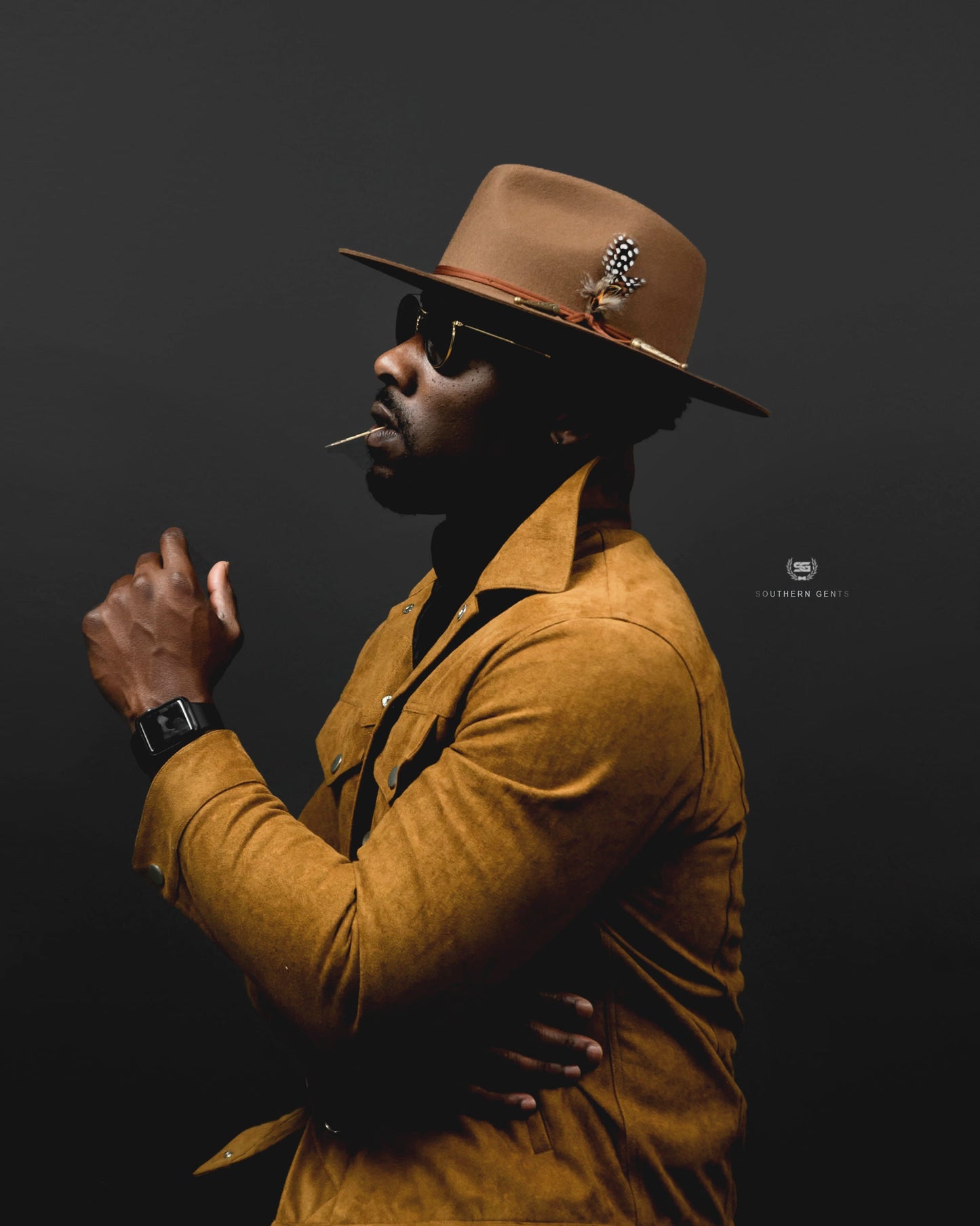 Lone Star Fedora Hat - Walnut