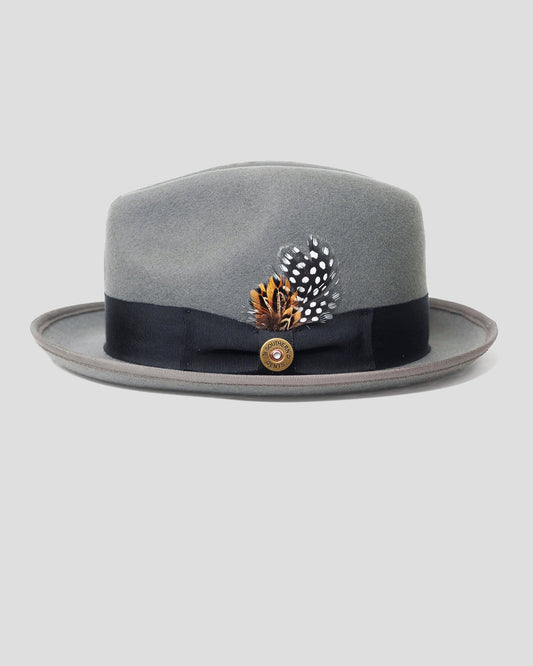 Trilby Fedora Hat – Grey