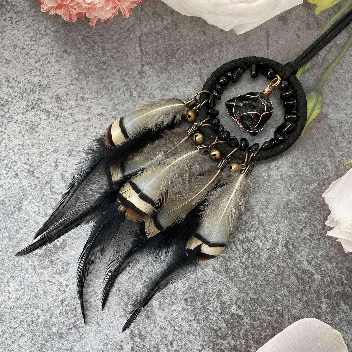 Vintage Style Crystal Stone Car Pendant